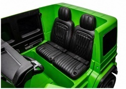 AUTO NA AKUMULATOR DLA 2 DZIECI MERCEDES G63 XXL 24V 4X200W MP4 PILOT LED EVA SKÓRA