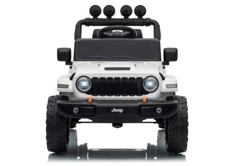 AUTO NA AKUMULATOR JEEP RUBICON 2X200W 24V EVA SKÓRA LED PILOT RADIO MP3