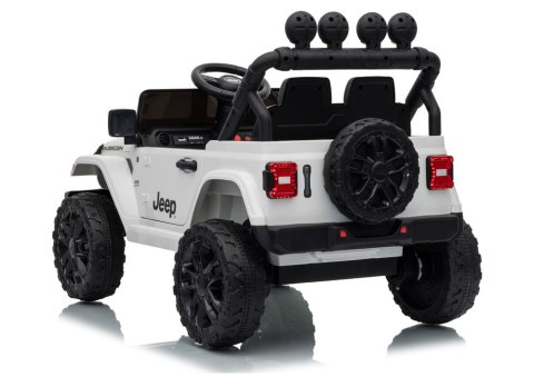 AUTO NA AKUMULATOR JEEP RUBICON 2X200W 24V EVA SKÓRA LED PILOT RADIO MP3