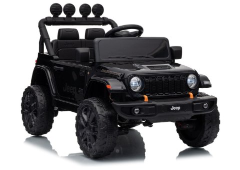 AUTO NA AKUMULATOR JEEP RUBICON 2X200W 24V EVA SKÓRA LED PILOT RADIO MP3