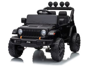 AUTO NA AKUMULATOR JEEP RUBICON 2X200W 24V EVA SKÓRA LED PILOT RADIO MP3