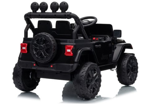 AUTO NA AKUMULATOR JEEP RUBICON 2X200W 24V EVA SKÓRA LED PILOT RADIO MP3