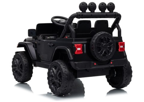 AUTO NA AKUMULATOR JEEP RUBICON 2X200W 24V EVA SKÓRA LED PILOT RADIO MP3