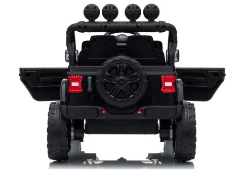 AUTO NA AKUMULATOR JEEP RUBICON 2X200W 24V EVA SKÓRA LED PILOT RADIO MP3