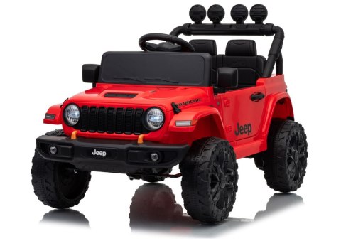 AUTO NA AKUMULATOR JEEP RUBICON 2X200W 24V EVA SKÓRA LED PILOT RADIO MP3
