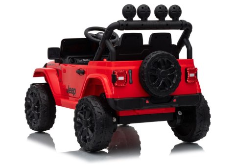 AUTO NA AKUMULATOR JEEP RUBICON 2X200W 24V EVA SKÓRA LED PILOT RADIO MP3