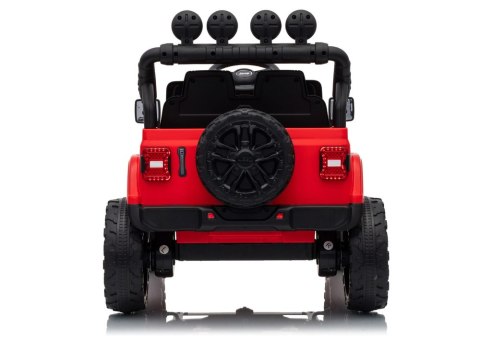 AUTO NA AKUMULATOR JEEP RUBICON 2X200W 24V EVA SKÓRA LED PILOT RADIO MP3