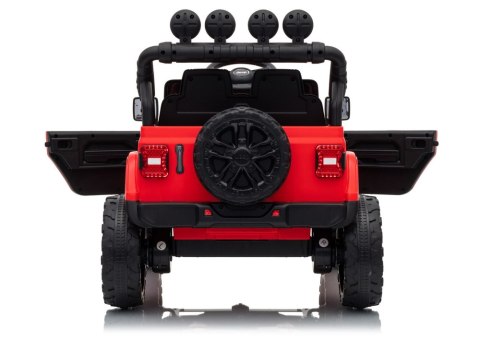 AUTO NA AKUMULATOR JEEP RUBICON 2X200W 24V EVA SKÓRA LED PILOT RADIO MP3