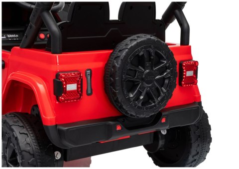 AUTO NA AKUMULATOR JEEP RUBICON 2X200W 24V EVA SKÓRA LED PILOT RADIO MP3