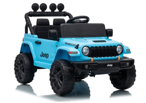 AUTO NA AKUMULATOR JEEP RUBICON 2X200W 24V EVA SKÓRA LED PILOT RADIO MP3