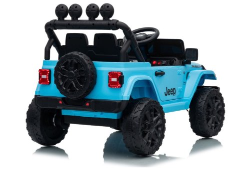 AUTO NA AKUMULATOR JEEP RUBICON 2X200W 24V EVA SKÓRA LED PILOT RADIO MP3