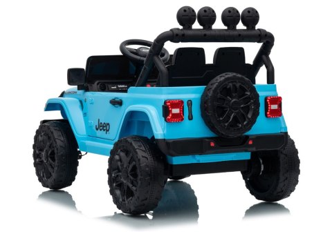 AUTO NA AKUMULATOR JEEP RUBICON 2X200W 24V EVA SKÓRA LED PILOT RADIO MP3