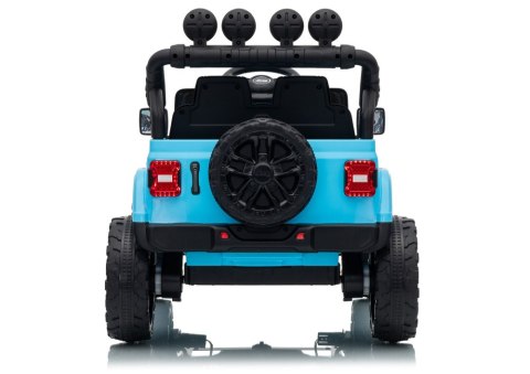 AUTO NA AKUMULATOR JEEP RUBICON 2X200W 24V EVA SKÓRA LED PILOT RADIO MP3