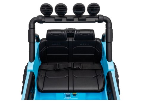 AUTO NA AKUMULATOR JEEP RUBICON 2X200W 24V EVA SKÓRA LED PILOT RADIO MP3