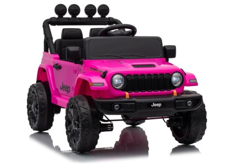 AUTO NA AKUMULATOR JEEP RUBICON 2X200W 24V EVA SKÓRA LED PILOT RADIO MP3