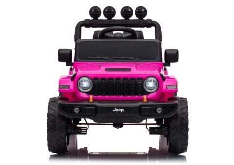 AUTO NA AKUMULATOR JEEP RUBICON 2X200W 24V EVA SKÓRA LED PILOT RADIO MP3