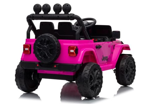 AUTO NA AKUMULATOR JEEP RUBICON 2X200W 24V EVA SKÓRA LED PILOT RADIO MP3