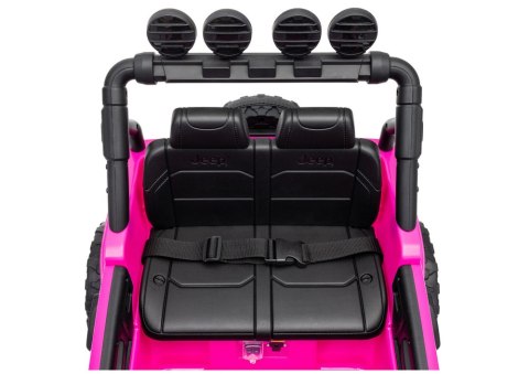 AUTO NA AKUMULATOR JEEP RUBICON 2X200W 24V EVA SKÓRA LED PILOT RADIO MP3