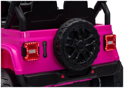 AUTO NA AKUMULATOR JEEP RUBICON 2X200W 24V EVA SKÓRA LED PILOT RADIO MP3