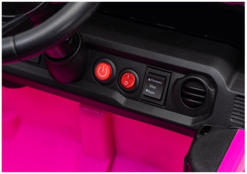 AUTO NA AKUMULATOR JEEP RUBICON 2X200W 24V EVA SKÓRA LED PILOT RADIO MP3