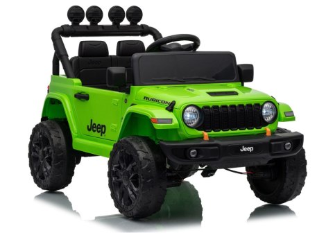 AUTO NA AKUMULATOR JEEP RUBICON 2X200W 24V EVA SKÓRA LED PILOT RADIO MP3