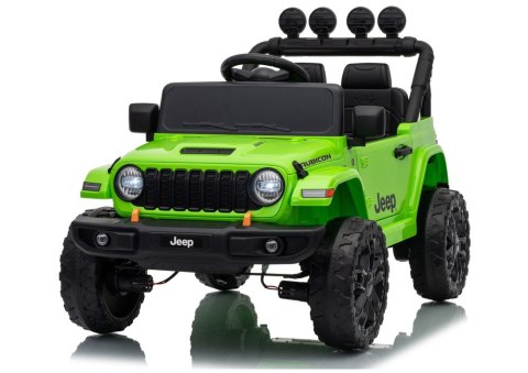 AUTO NA AKUMULATOR JEEP RUBICON 2X200W 24V EVA SKÓRA LED PILOT RADIO MP3