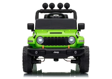 AUTO NA AKUMULATOR JEEP RUBICON 2X200W 24V EVA SKÓRA LED PILOT RADIO MP3