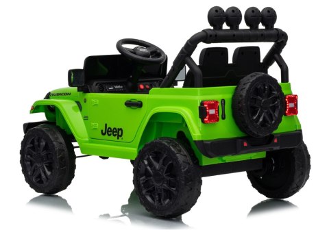 AUTO NA AKUMULATOR JEEP RUBICON 2X200W 24V EVA SKÓRA LED PILOT RADIO MP3