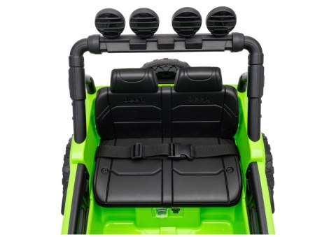 AUTO NA AKUMULATOR JEEP RUBICON 2X200W 24V EVA SKÓRA LED PILOT RADIO MP3