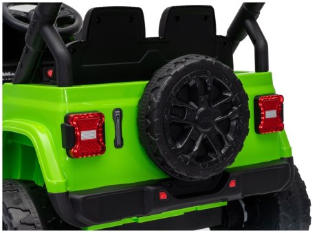 AUTO NA AKUMULATOR JEEP RUBICON 2X200W 24V EVA SKÓRA LED PILOT RADIO MP3
