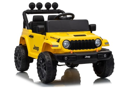 AUTO NA AKUMULATOR JEEP RUBICON 2X200W 24V EVA SKÓRA LED PILOT RADIO MP3