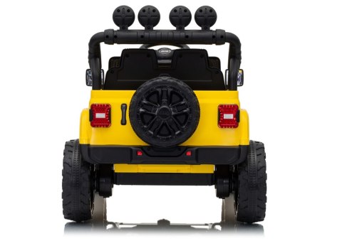 AUTO NA AKUMULATOR JEEP RUBICON 2X200W 24V EVA SKÓRA LED PILOT RADIO MP3