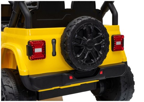 AUTO NA AKUMULATOR JEEP RUBICON 2X200W 24V EVA SKÓRA LED PILOT RADIO MP3