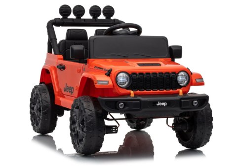 AUTO NA AKUMULATOR JEEP RUBICON 2X200W 24V EVA SKÓRA LED PILOT RADIO MP3
