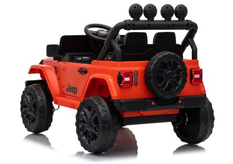 AUTO NA AKUMULATOR JEEP RUBICON 2X200W 24V EVA SKÓRA LED PILOT RADIO MP3