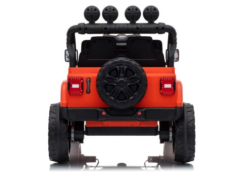 AUTO NA AKUMULATOR JEEP RUBICON 2X200W 24V EVA SKÓRA LED PILOT RADIO MP3