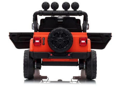 AUTO NA AKUMULATOR JEEP RUBICON 2X200W 24V EVA SKÓRA LED PILOT RADIO MP3