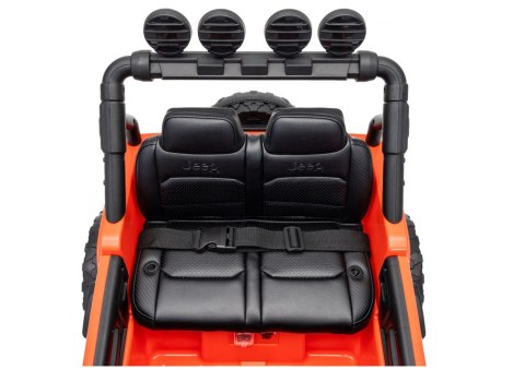 AUTO NA AKUMULATOR JEEP RUBICON 2X200W 24V EVA SKÓRA LED PILOT RADIO MP3