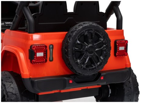 AUTO NA AKUMULATOR JEEP RUBICON 2X200W 24V EVA SKÓRA LED PILOT RADIO MP3