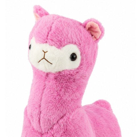 Pluszowa Alpaka Lama Maskotka Przytulanka Miękkie Futerko Różowa 28 cm