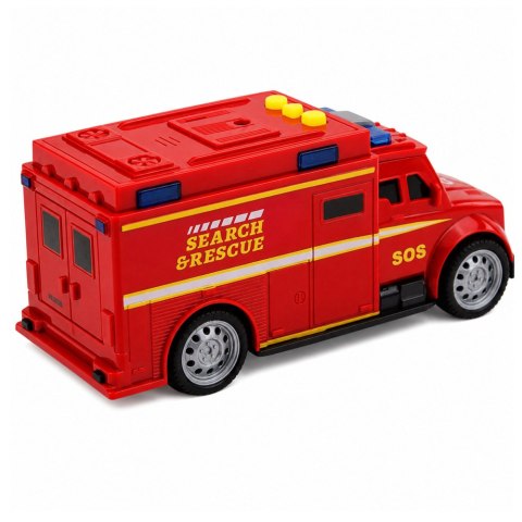 Samochód Ratunkowy Karetka Ambulans Światła Dźwięki Czerwony 1:32
