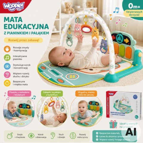 WOOPIE BABY Interaktywna Mata Edukacyjna z Pianinkiem 10el. Dźwięki