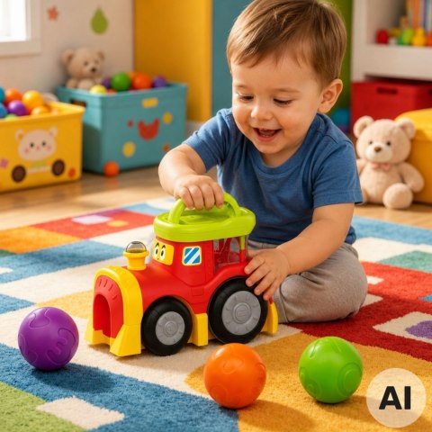 WOOPIE BABY Interaktywny Pociąg z Wyskakującymi Piłeczkami