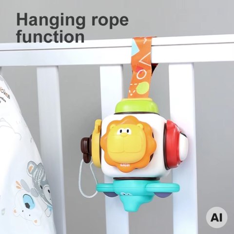 WOOPIE BABY Kostka Sensoryczna 6w1 - Zwierzątka