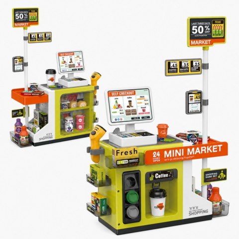 WOOPIE Kasa Sklepowa Samoobsługowa Mini Market Ekspres Akcesoria