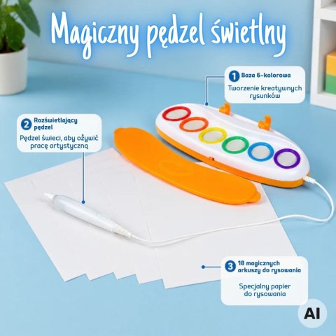 WOOPIE Magiczny pędzel wodny LED - zestaw do malowania światłem