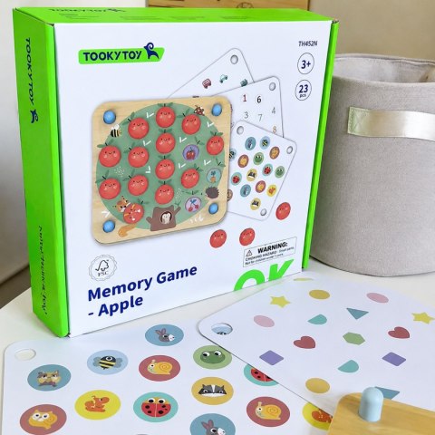 MEMORY GRA PAMIĘCIOWA JABŁUSZKA EDUKACYJNE KONCENTRACJA DLA DZIECI ZABAWA