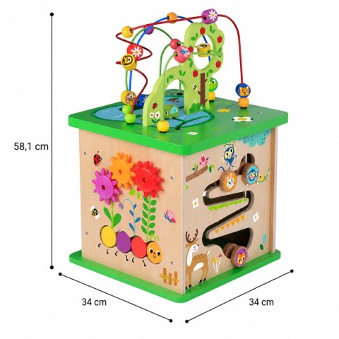 TOOKY TOY Kostka Edukacyjna Sorter Labirynt Przeplatanka Zwierzątka