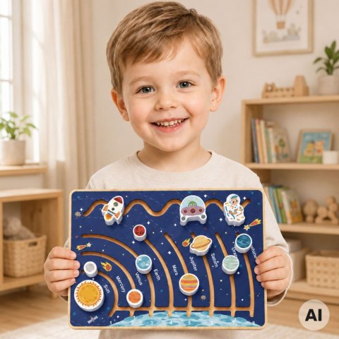 TOOKY TOY Tablica Manipulacyjna Edukacyjna Układ Słoneczny Kosmos