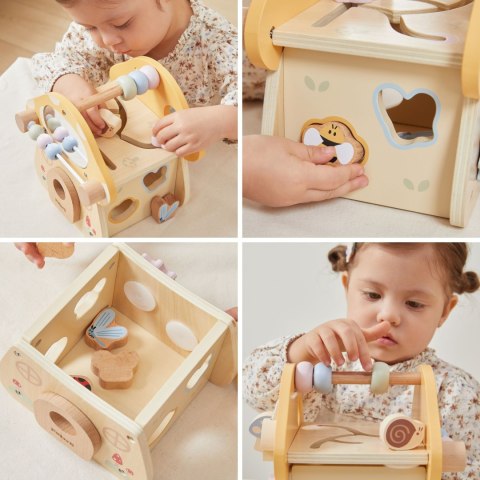 VIGA Zabawka Drewniana Sensoryczna Edukacyjna Sorter Grzybek Montesorii 18m
